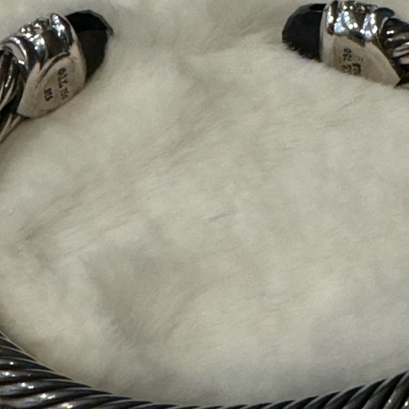 David Yurman Double Cable Cuff Black Onyx w/Diamonds - Picture 7 of 11
